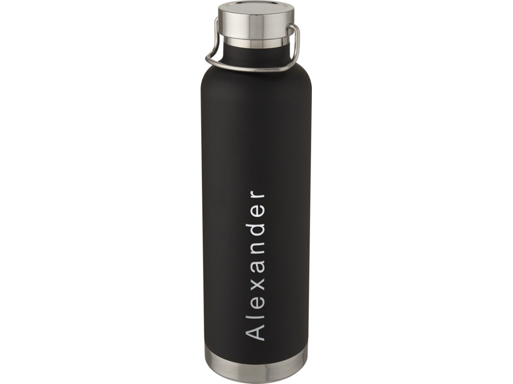 Thor, медная спортивная бутылка объемом 1 л с вакуумной изоляцией, черный-4