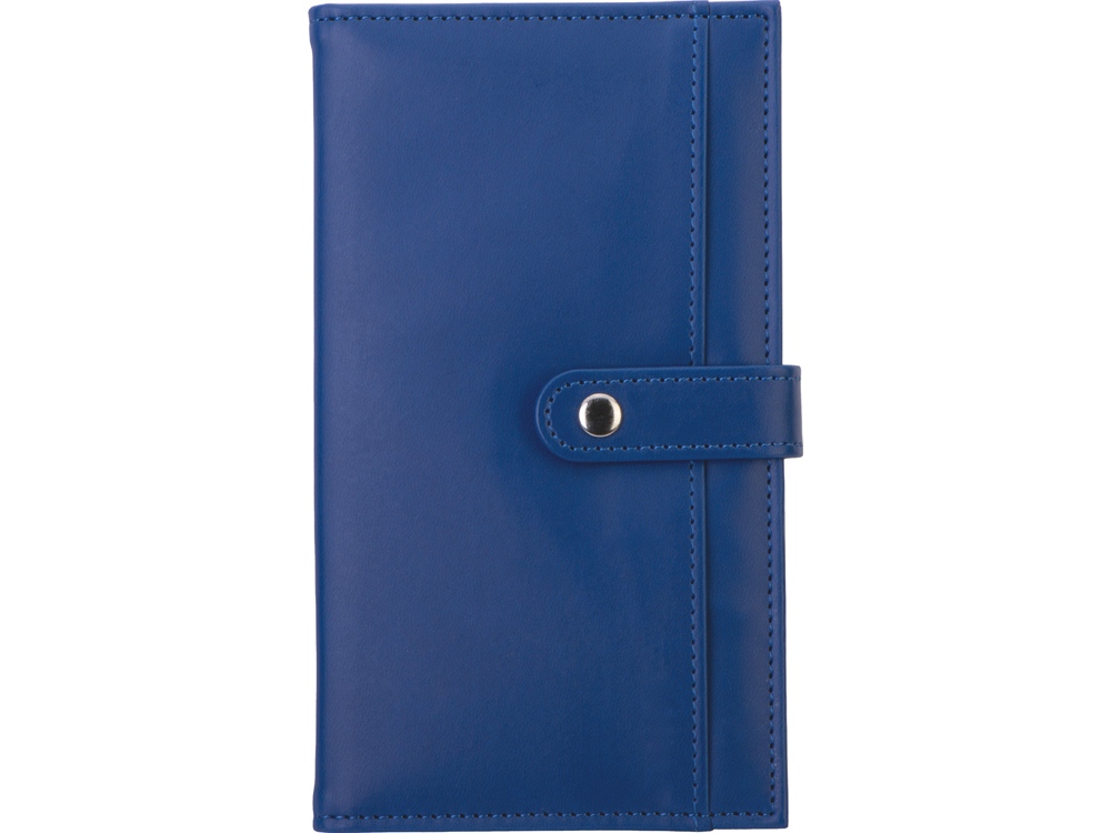 Блокнот-кошелек с сменным блоком А6 Wall Street, 64 листа, синий-5