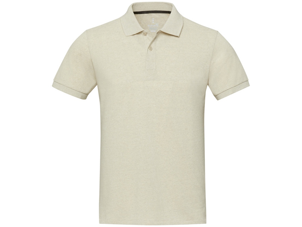 Emerald поло унисекс с коротким рукавом из переработанных материалов Aware™. - Бежевый-1