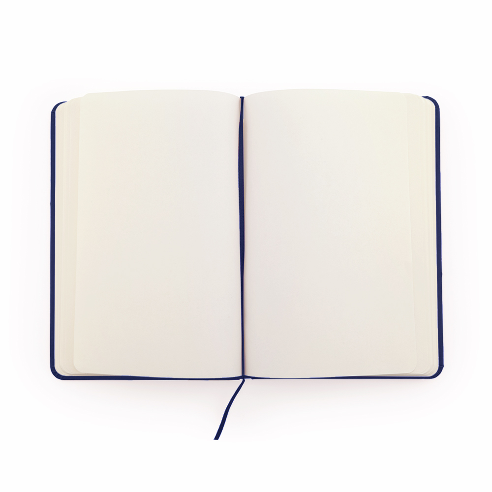 Блокнот A6 CORAL в твёрдом переплёте, Морской синий-1