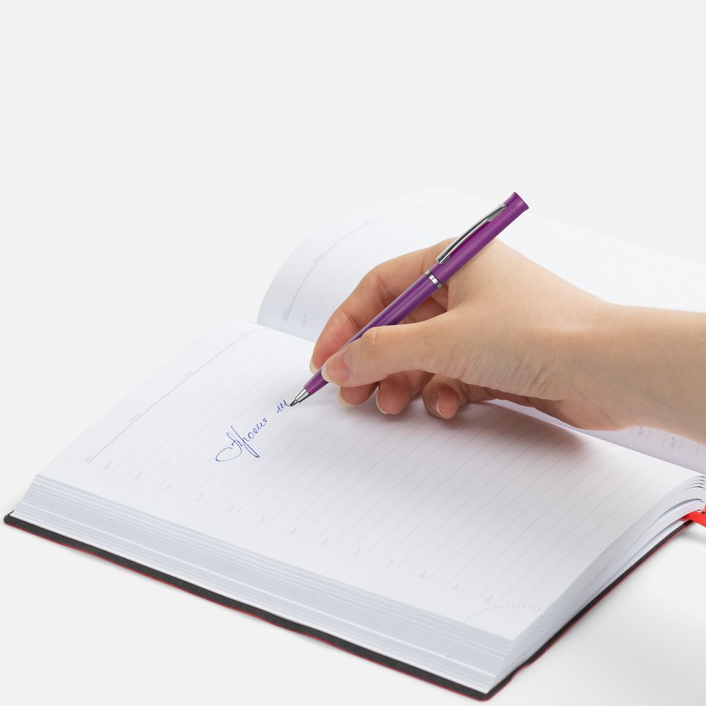 Ручка шариковая Euro Chrome, фиолетовая-2