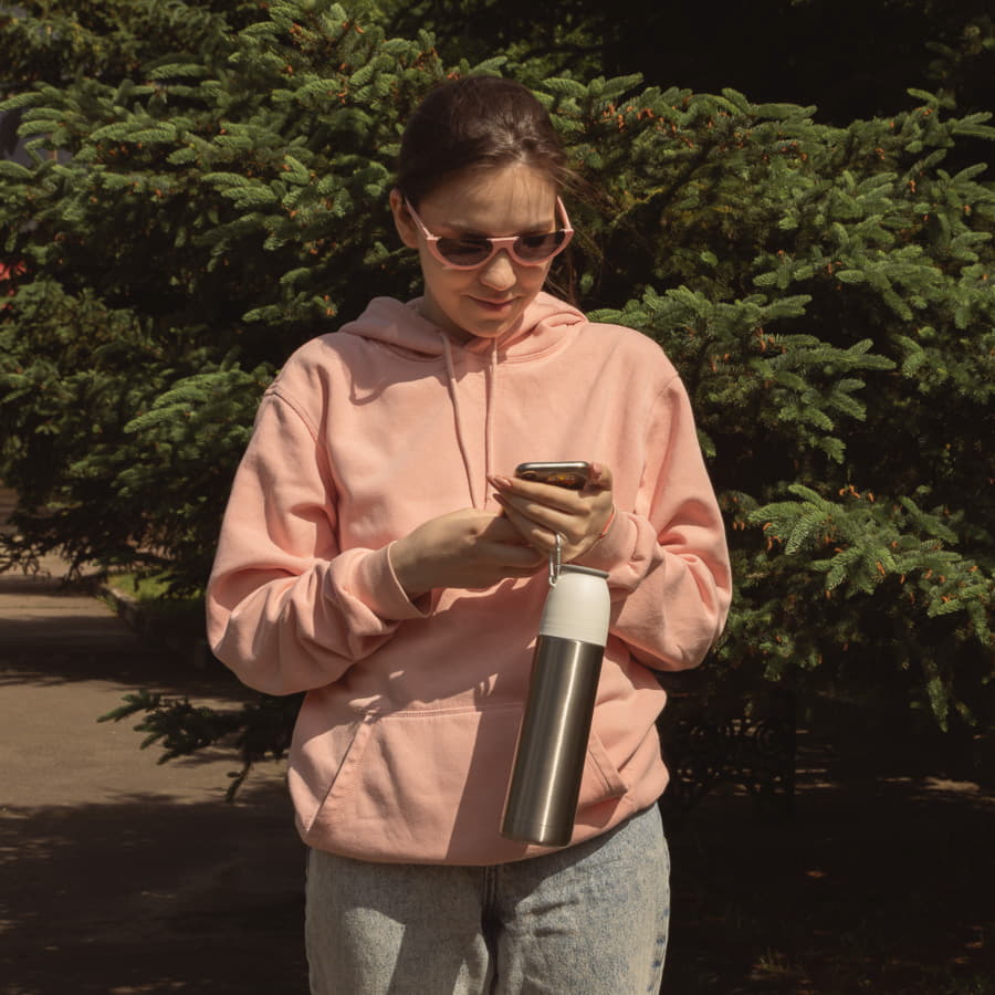 Термос вакуумный ESCAPE, серебристый-3