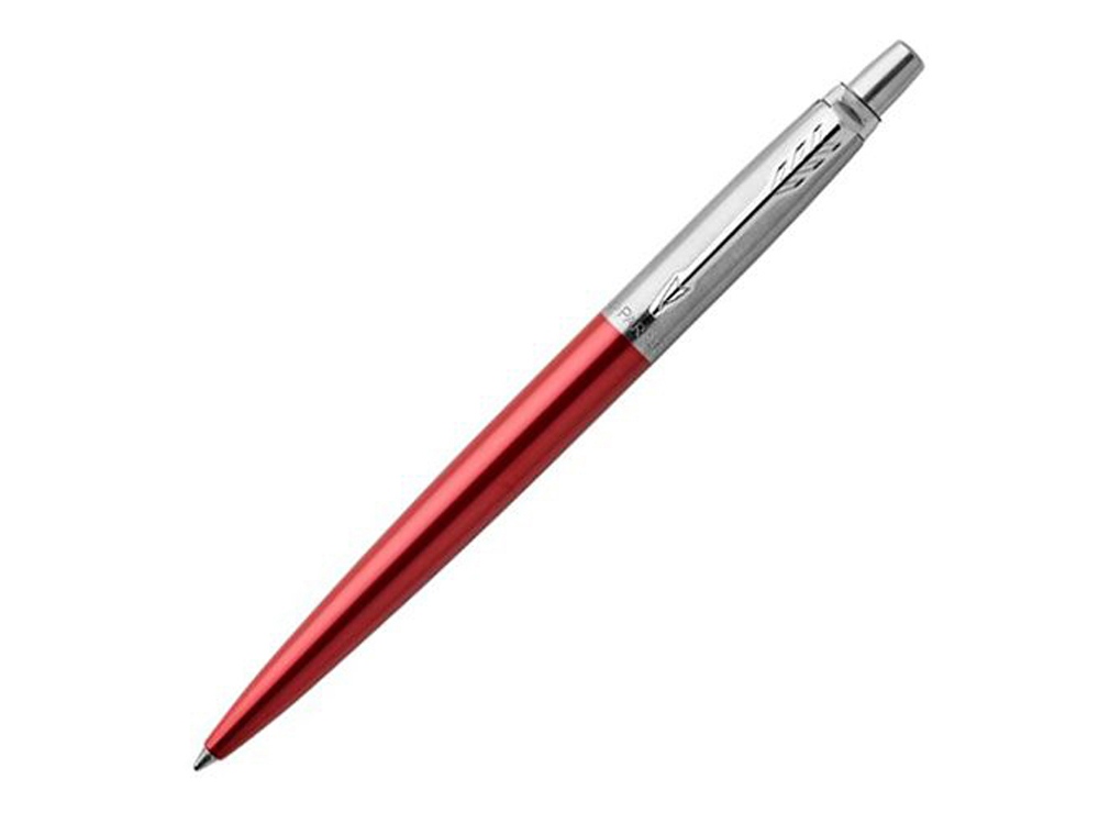 Шариковая ручка Parker Jotter Essential, Kensington Red CT, стержень: M, цвет чернил : blue или blac-0