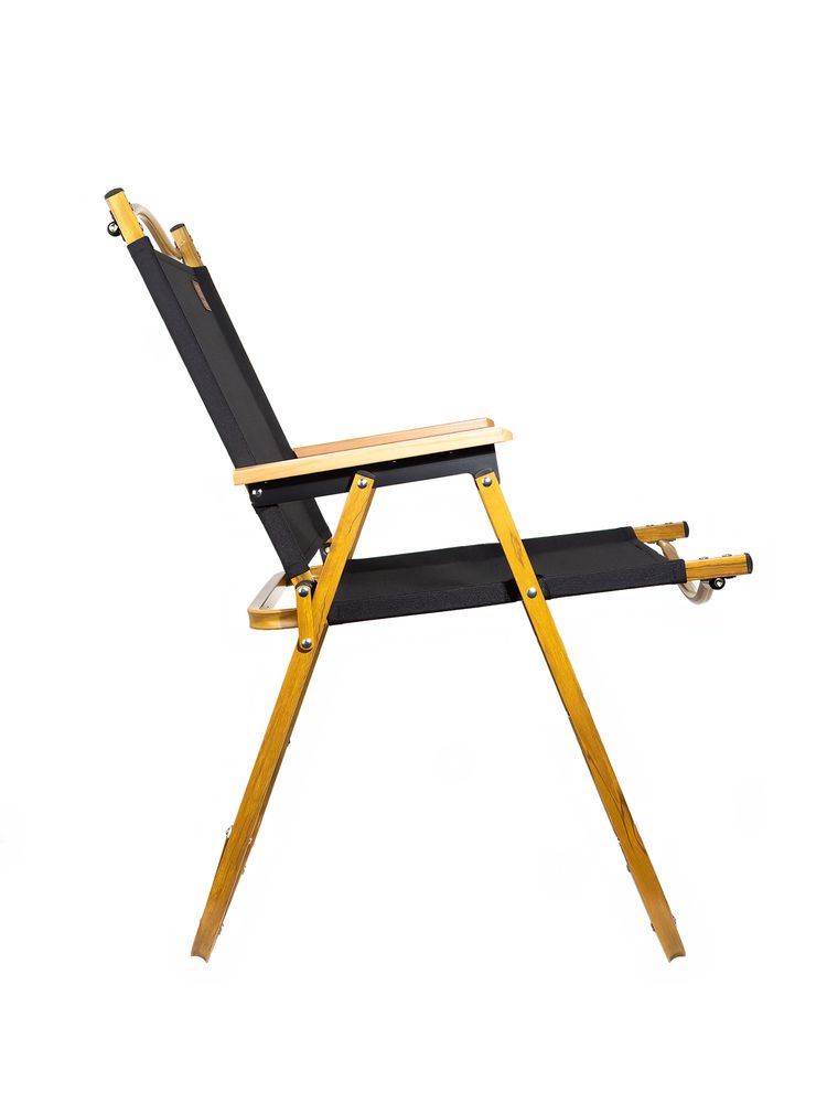 Стул MW02 складной, черный, светлое дерево-1