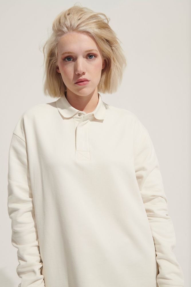 Рубашка поло оверсайз с длинным рукавом Heritage, черная-3