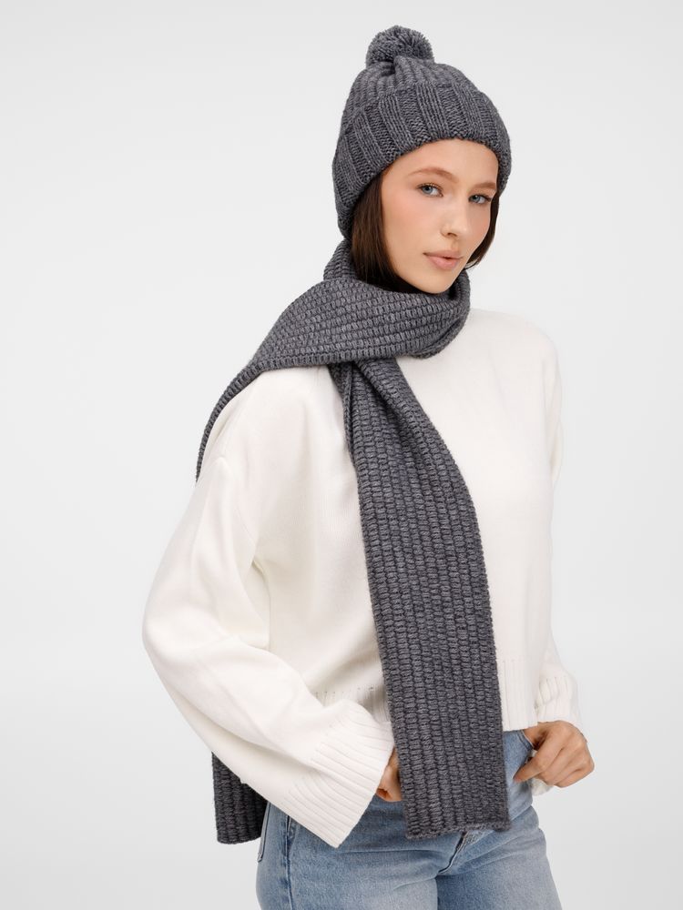 Шарф Frissonelle, серый меланж-4