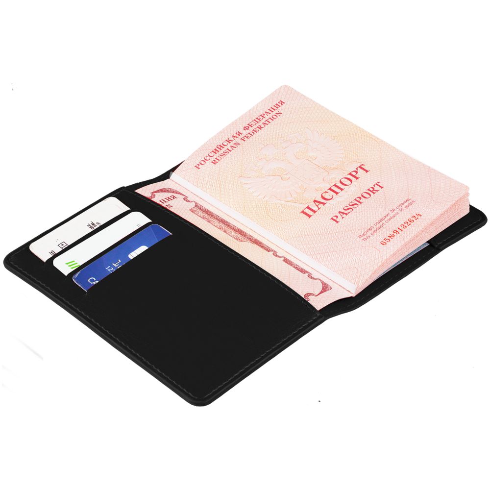 Обложка для паспорта Nebraska, черная-3