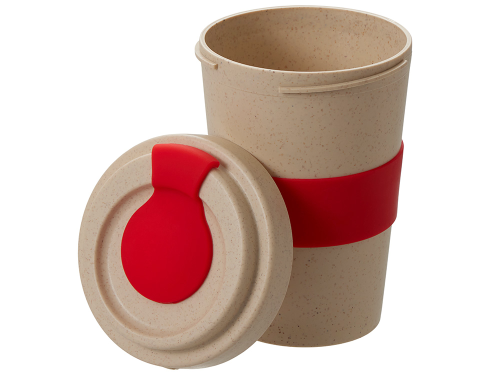 Стакан из пшеничного волокна Flava, красный-2