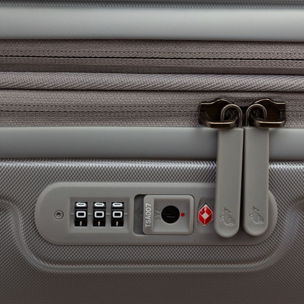 Чемодан Logoduck M, серебристый-4