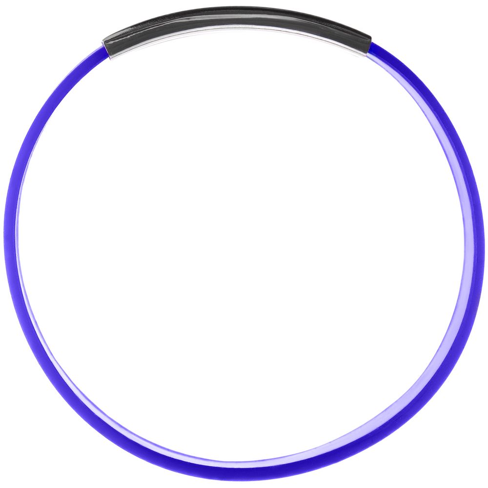 Силиконовый браслет Brisky с металлическим шильдом, синий-3