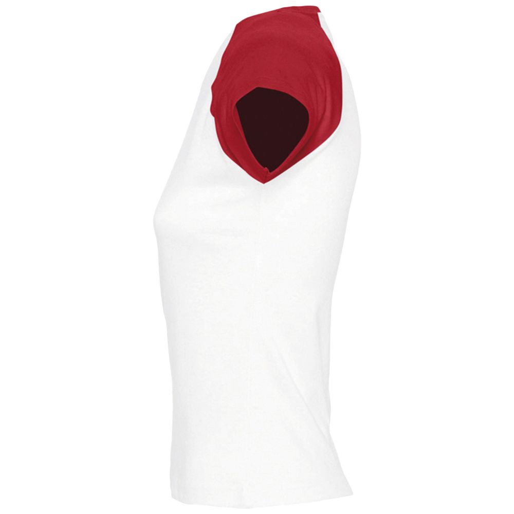 Футболка женская Milky 150, белая с красным-2