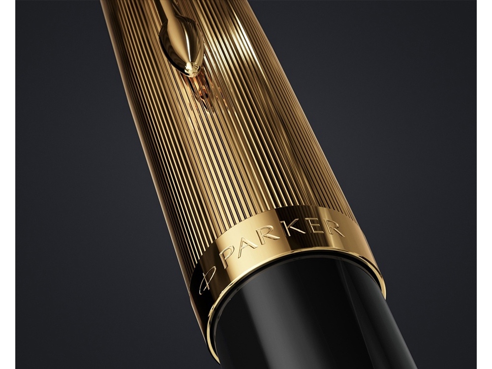 Шариковая ручка Parker 51 DELUXE BLACK GT, стержень: M, цвет чернил: black, в подарочной упаковке.-5