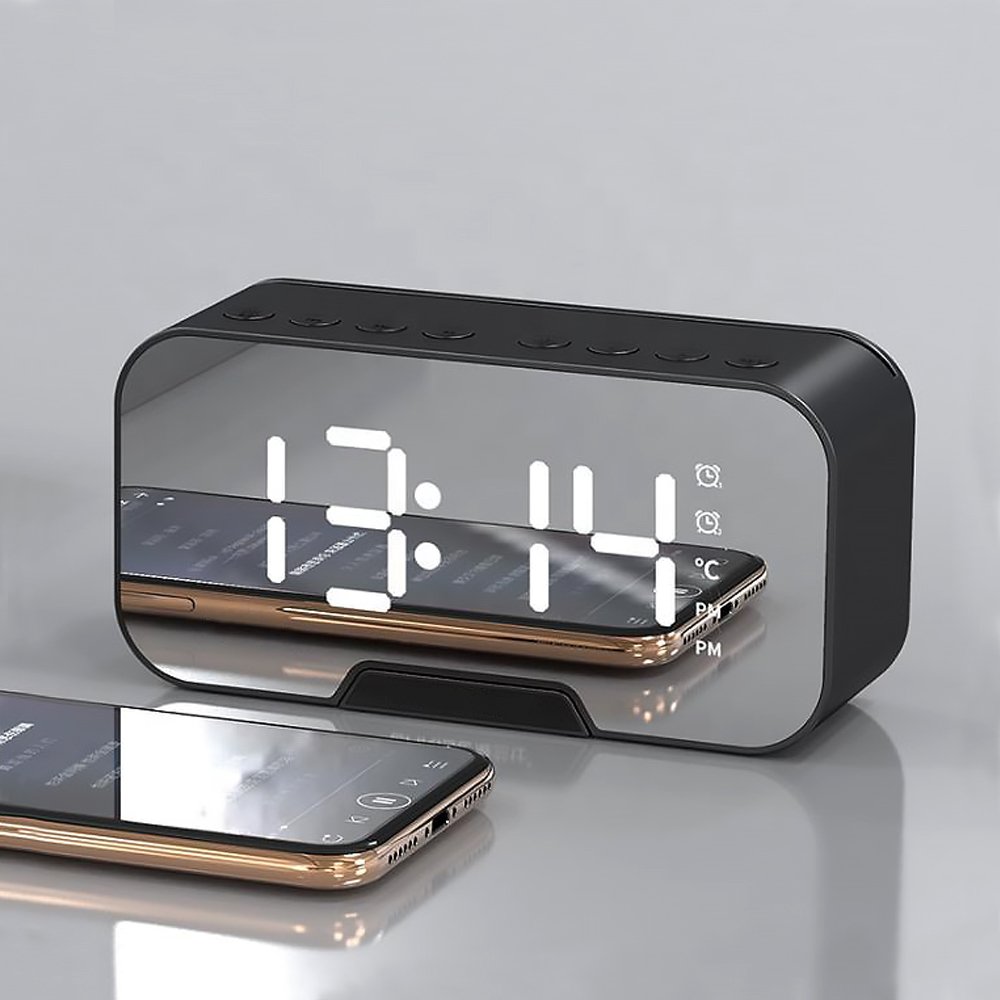 Часы-метеостанция Allora с Bluetooth колонкой функцией Hands free, Черный-3