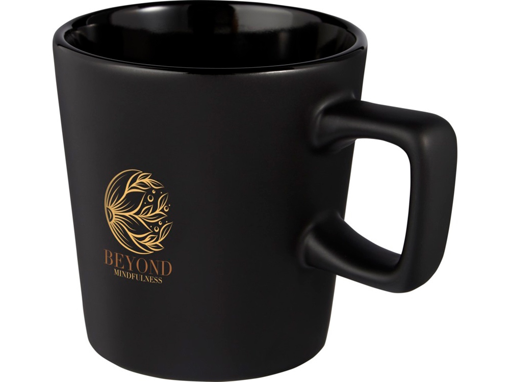 Керамическая кружка Ross объемом 280 мл, черный матовый-3