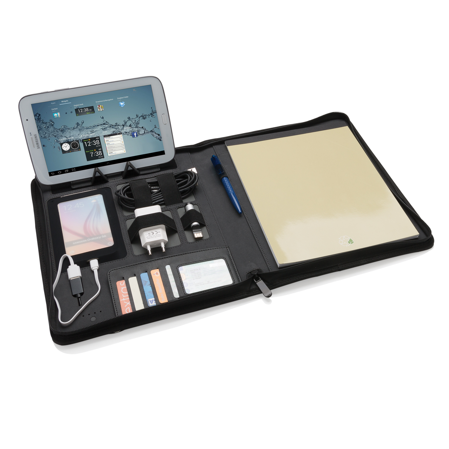 Папка для документов с зарядным устройством Tech-0