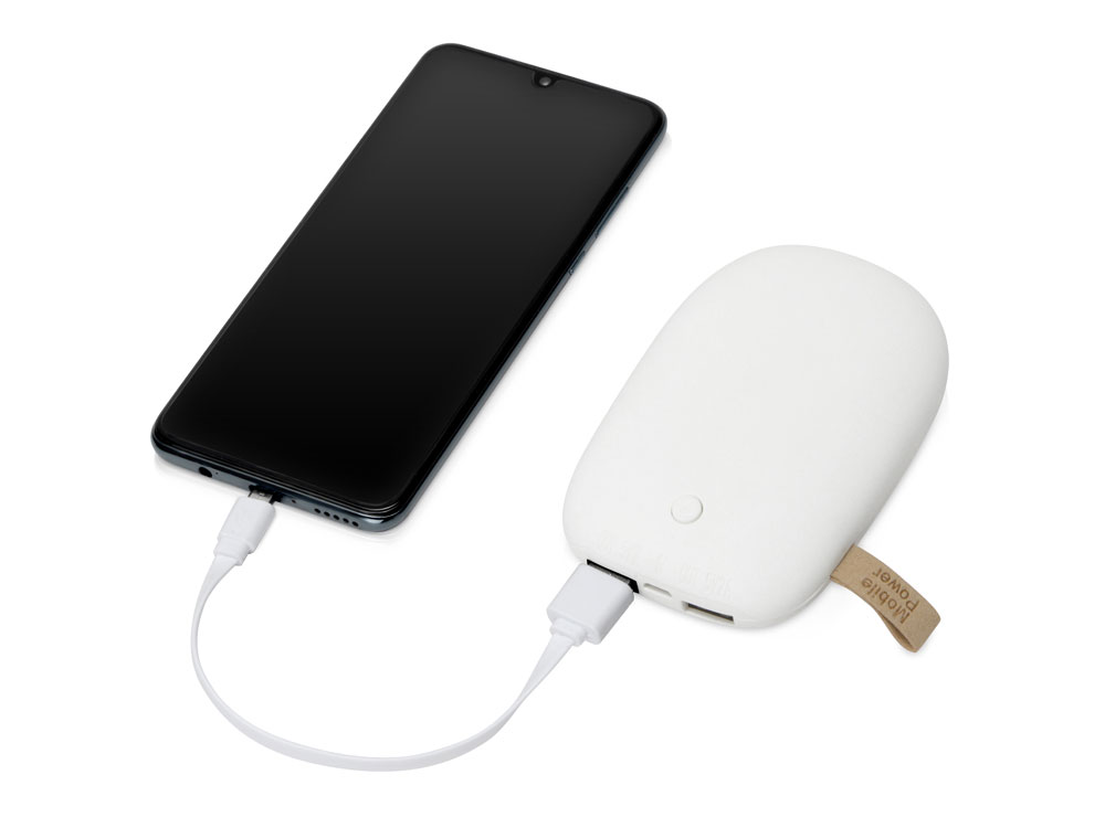 Внешний аккумулятор в форме камня Stone, 7800 mAh, белый-1
