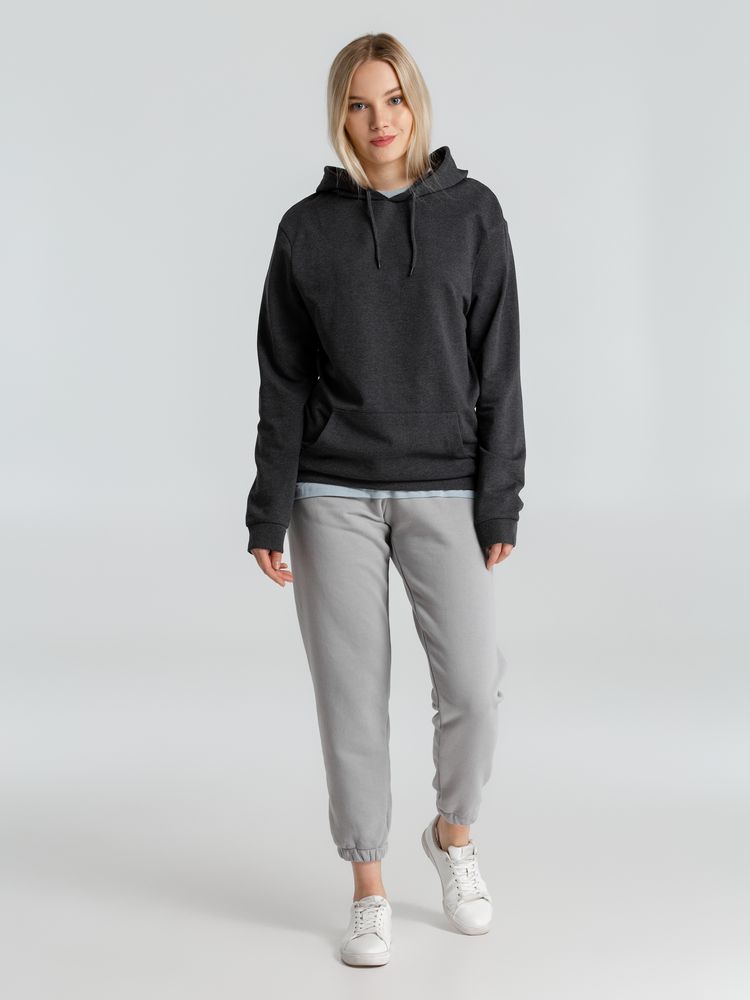 Толстовка с капюшоном унисекс Hoodie, серый меланж (антрацит)-7