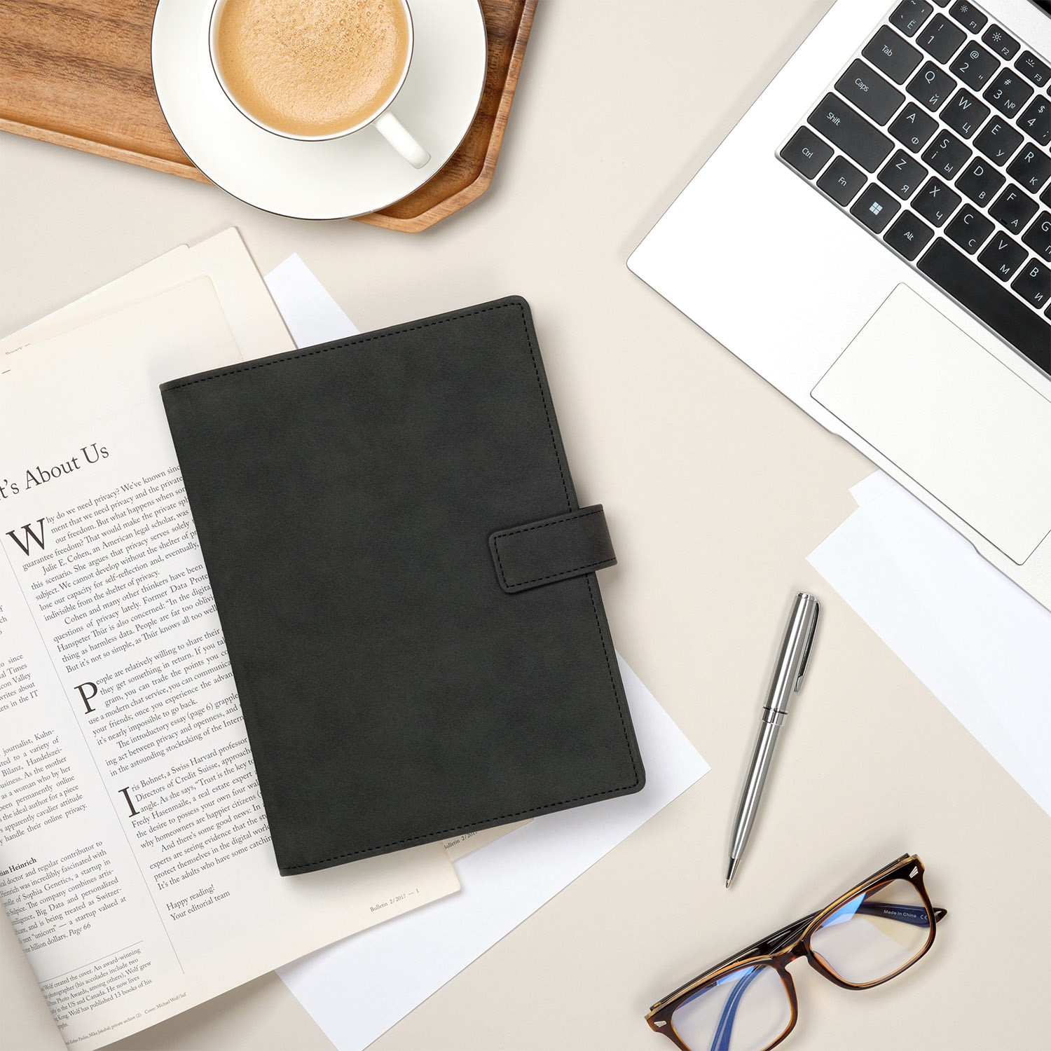 Ежедневник-портфолио Роял (Royal NEO) недатированный в подарочной коробке, черный-11