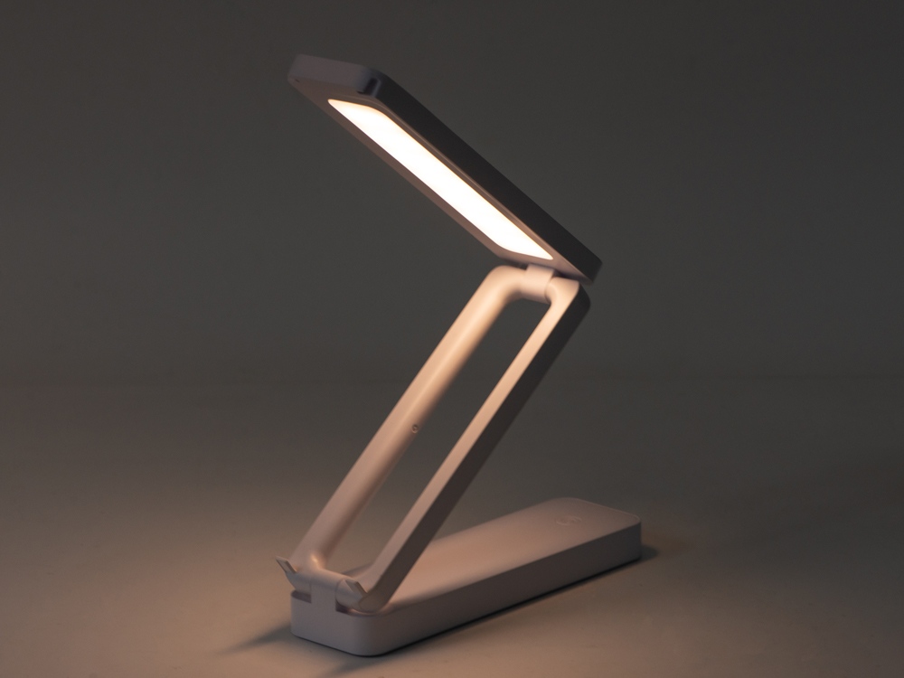 Складывающаяся LED лампа с беспроводной зарядкой Lightfold, белый-3