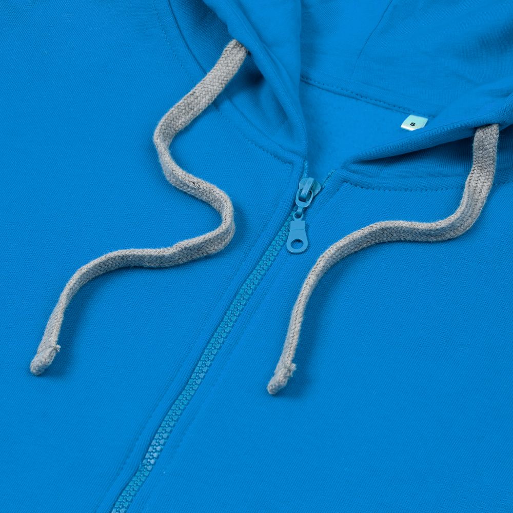 Толстовка с капюшоном на молнии Unit Siverga Heavy, бирюзовая-1