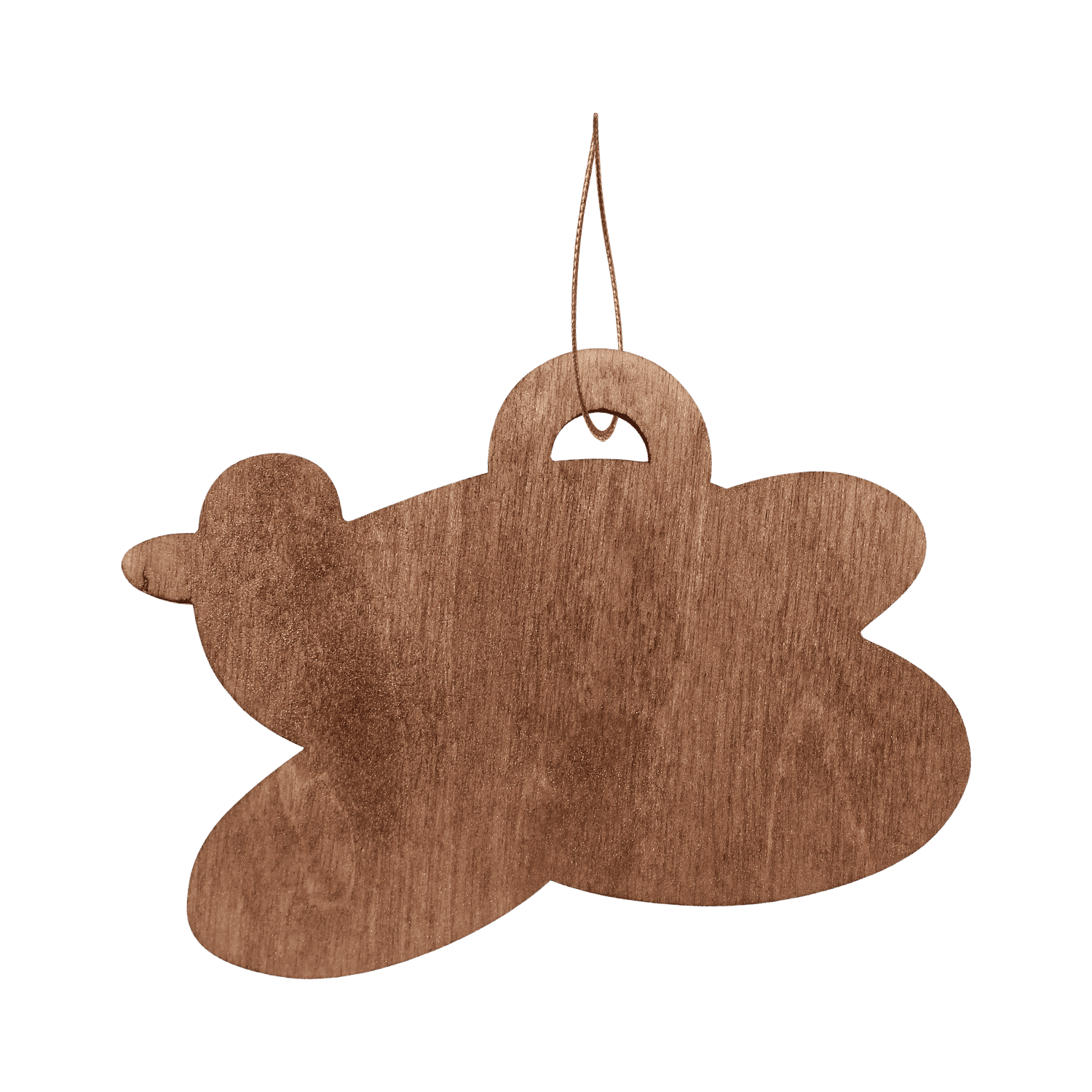 Ёлочная игрушка Самолетик (белый с золотым )-1