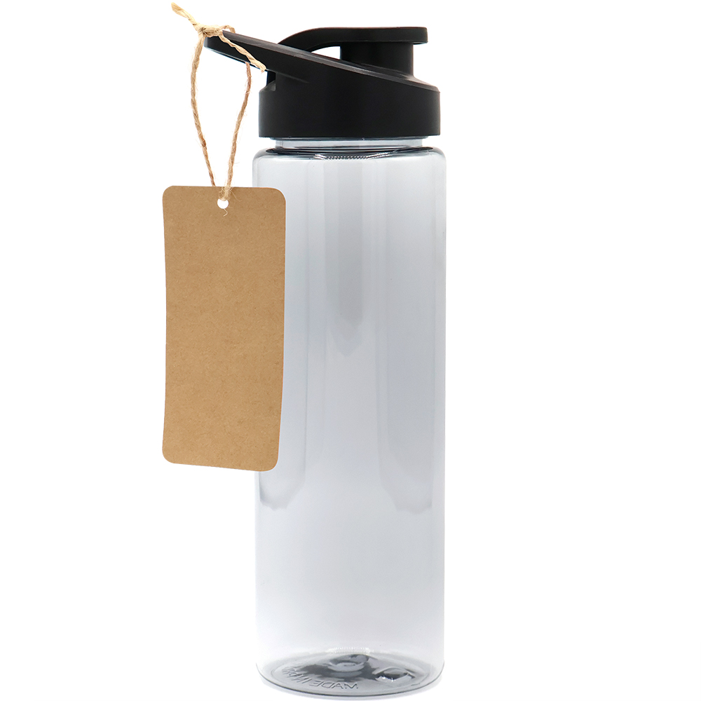 Пластиковая бутылка Ronny To Go с биркой, Чёрный-0