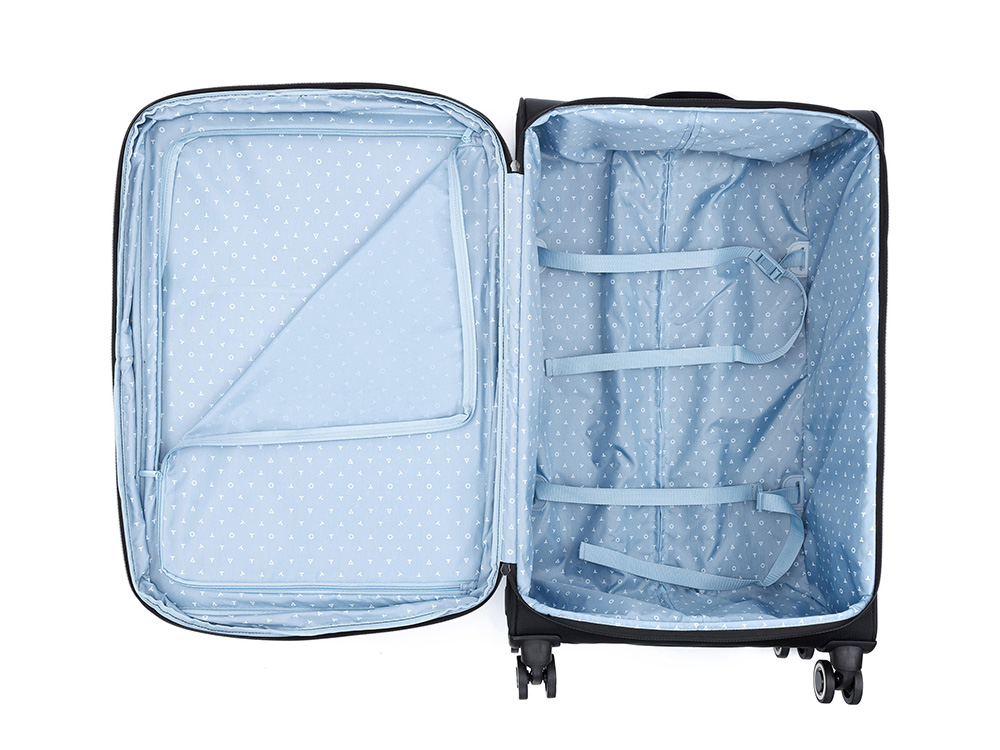 Чемодан TORBER НЕРО, чёрный, переработанный ПЭТ, 48 х 28 х 79 см, 90 л-4