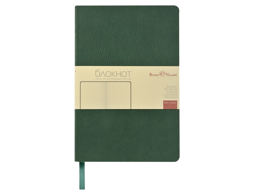 Блокнот А5 Megapolis Flex Loft, зеленый-2