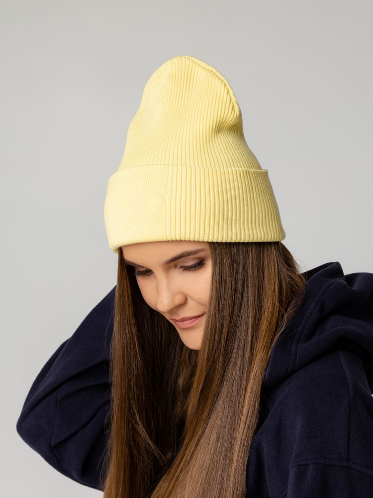 Шапка Real Rib, желтая (нарцисс)-2
