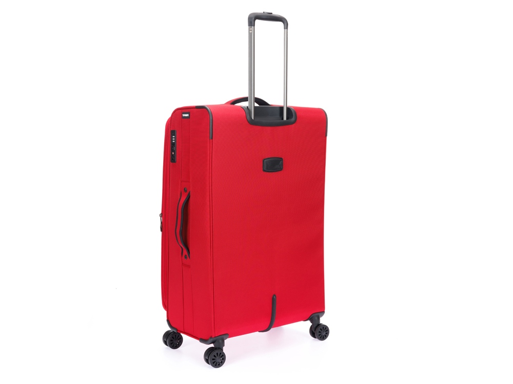 Чемодан TORBER Brosno, красный, нейлон 600D, 48 х 22 х 78 см, 85 л-1
