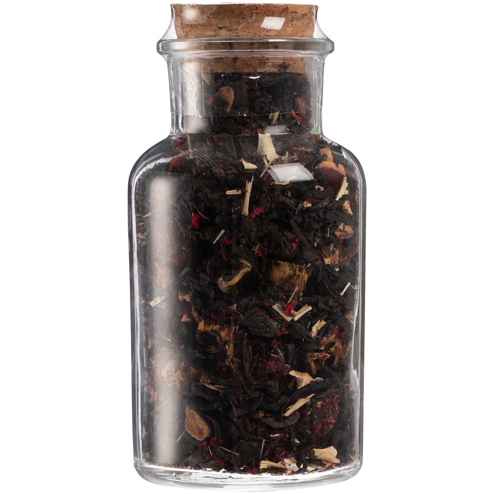 Чай «Сокочай», мини, черный с соком ананаса, с кусочками ананаса, вишней, лемонграссом, цветками и коркой граната-1