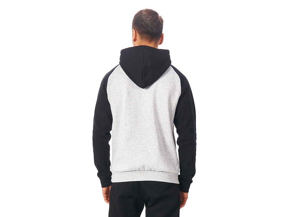 Толстовка с капюшоном Dublin мужская, черный/серый меланж-2