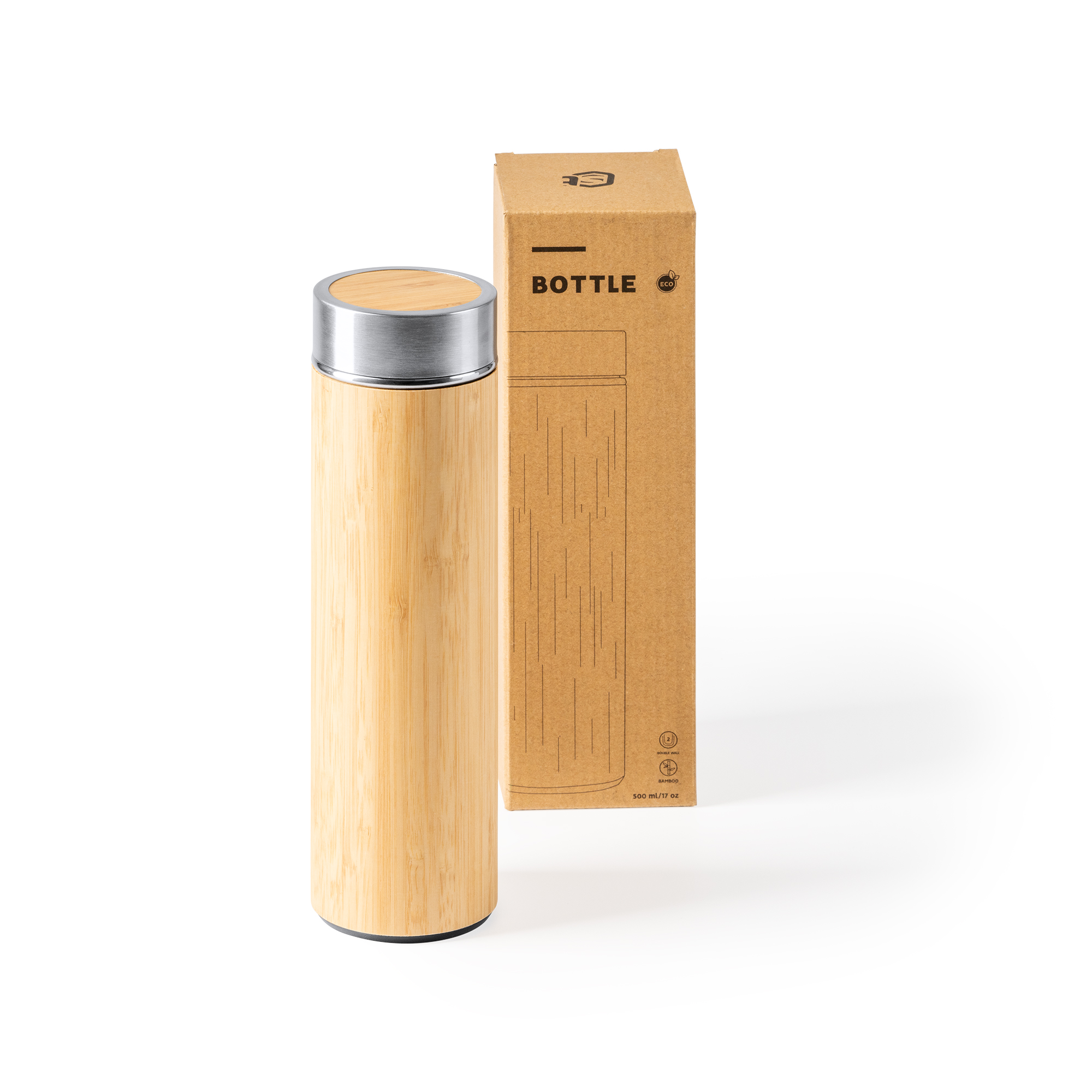 Термос KINATA, Натуральное дерево-3