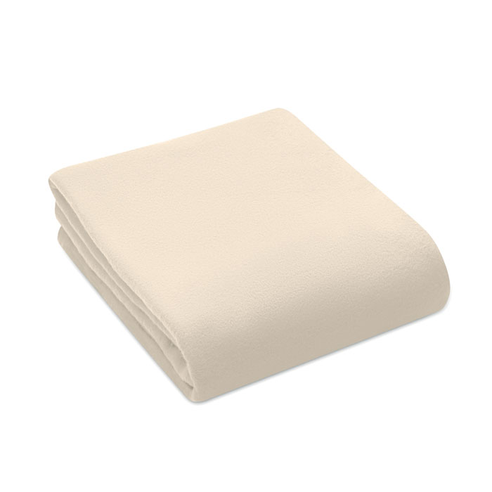 Флисовый дорожный плед из RPET, бежевый-4