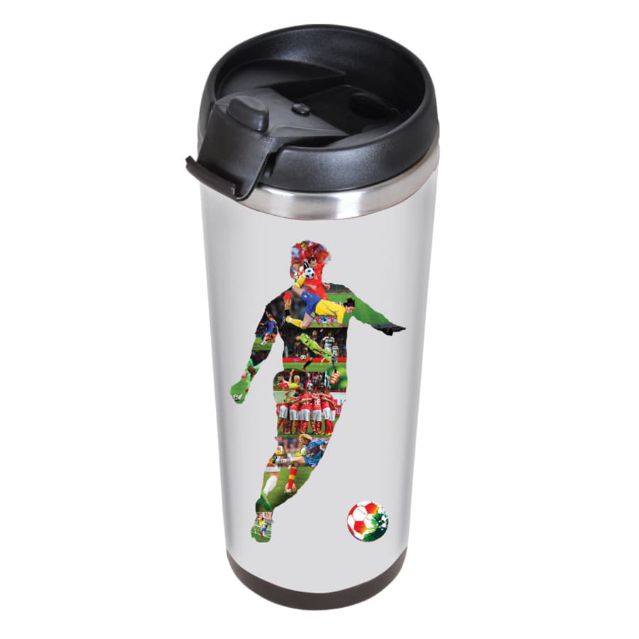 Термокружка IDEA под полиграфическую вставку, 420 мл, нержавеющая сталь/пластик, прозрачный-10