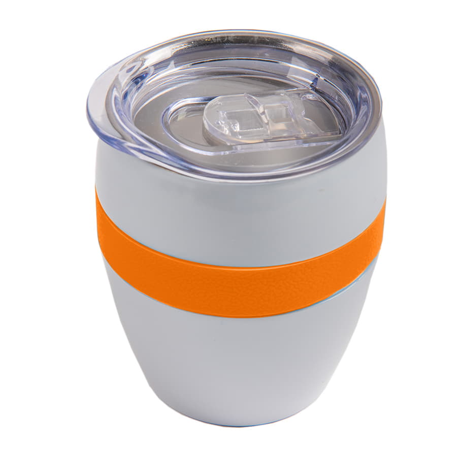 Термокружка LINE, белый, оранжевый-6