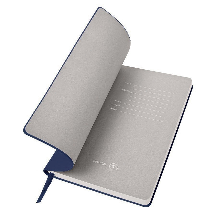 Бизнес-блокнот BIGGY, формат B5,  в клетку, синий-7