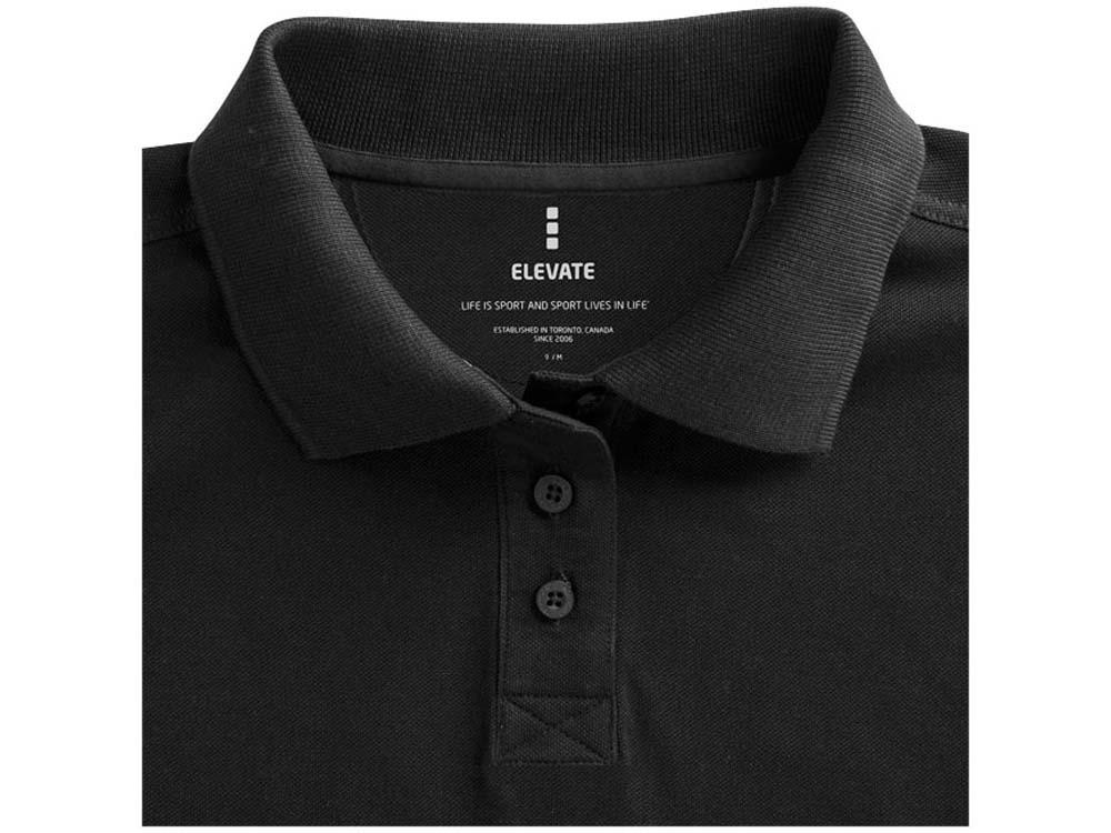 Calgary женская футболка-поло с коротким рукавом, антрацит-6