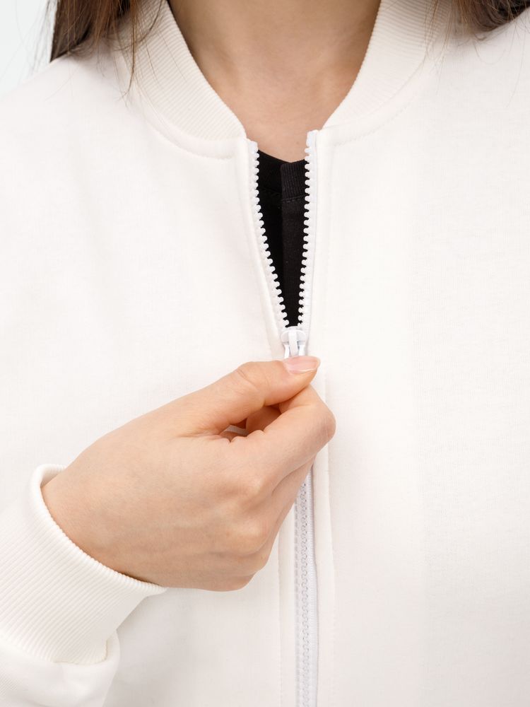 Бомбер унисекс Townie, молочно-белый-5