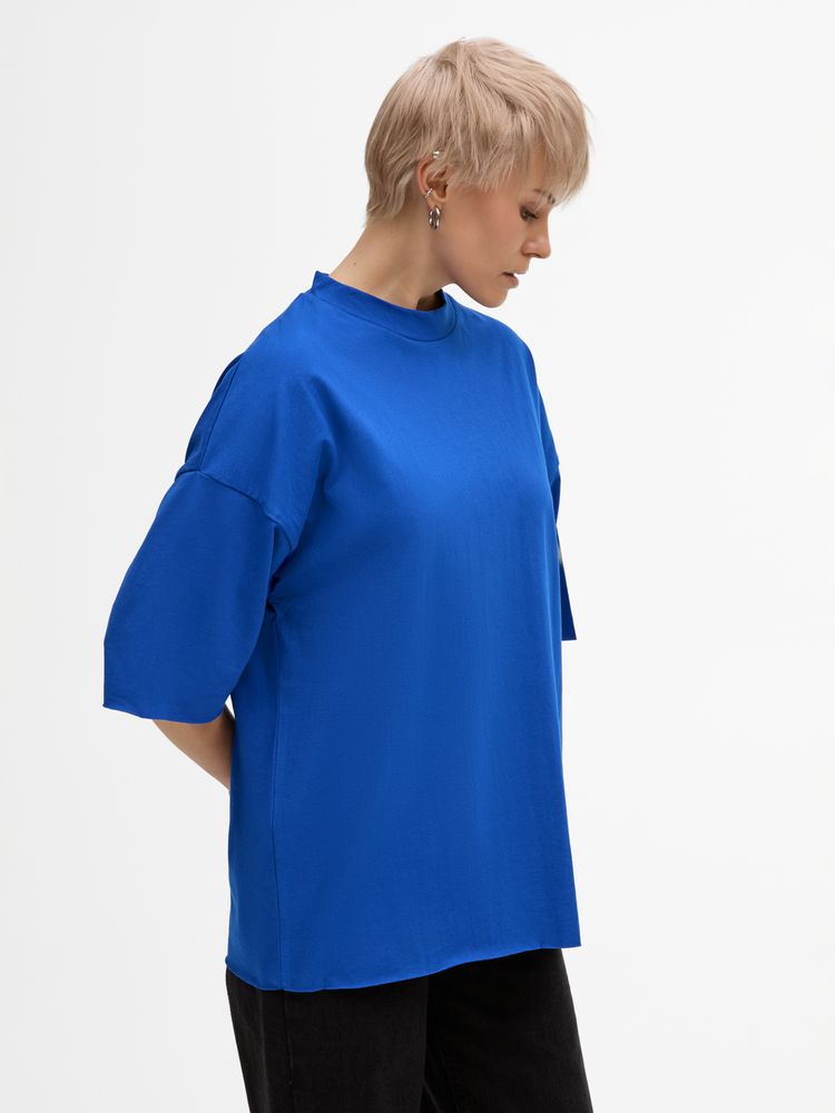 Футболка унисекс оверсайз T1, синяя-4