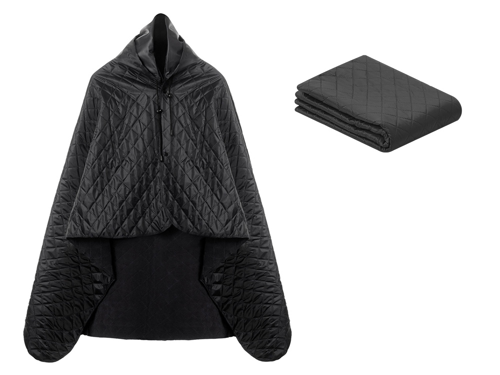 Пончо Cappy с капюшоном на липучке в мешке, черный-5