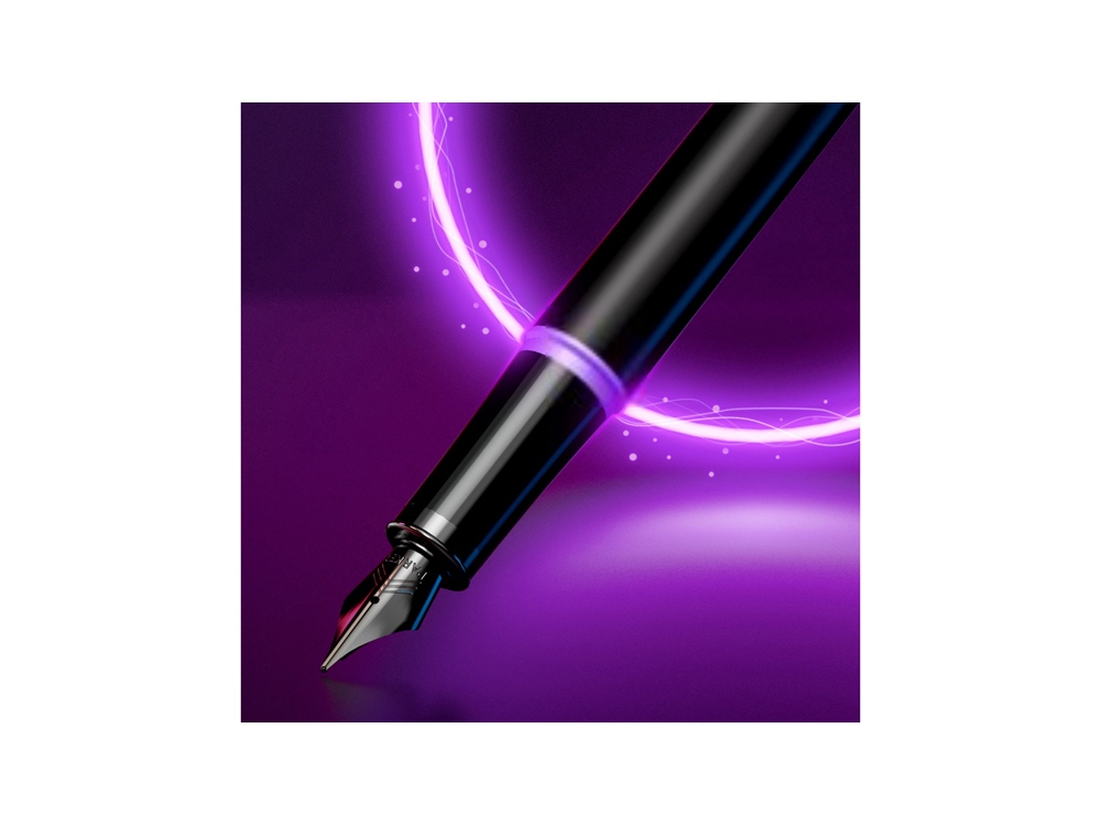 Перьевая ручка Parker IM Vibrant Rings Flame Amethyst Purple, стержень:F, цвет чернил: blue, в подарочной упаковке.-8