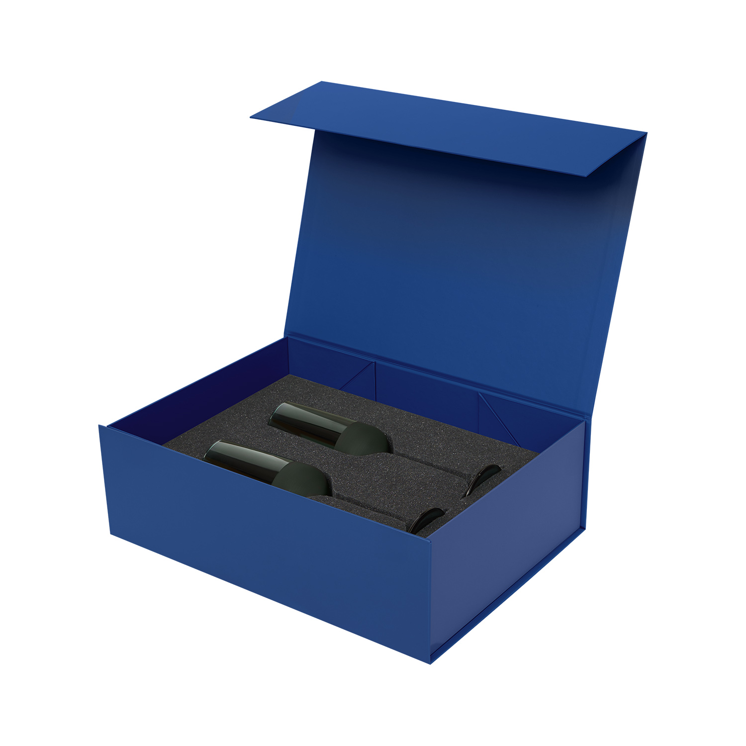 Подарочный набор 2 бокала для шампанского Emerald в синей коробке-2