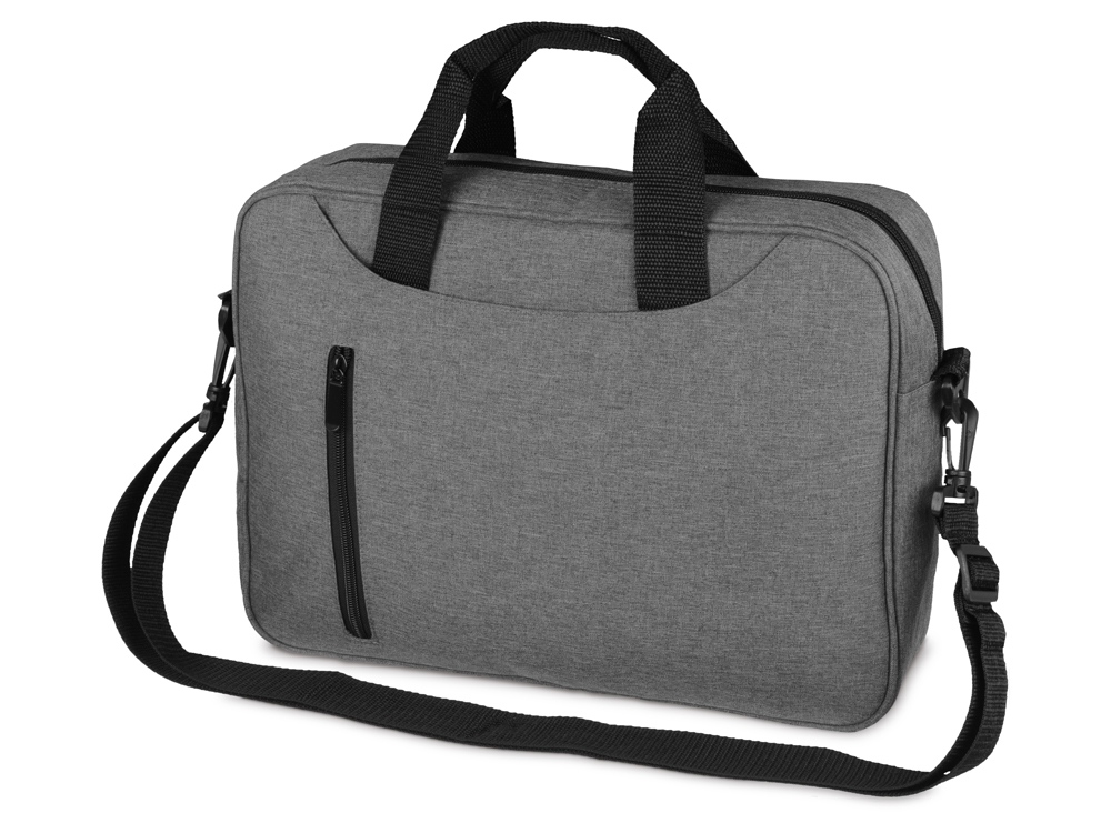 Сумка для ноутбука Wing с вертикальным наружным карманом, серый-0