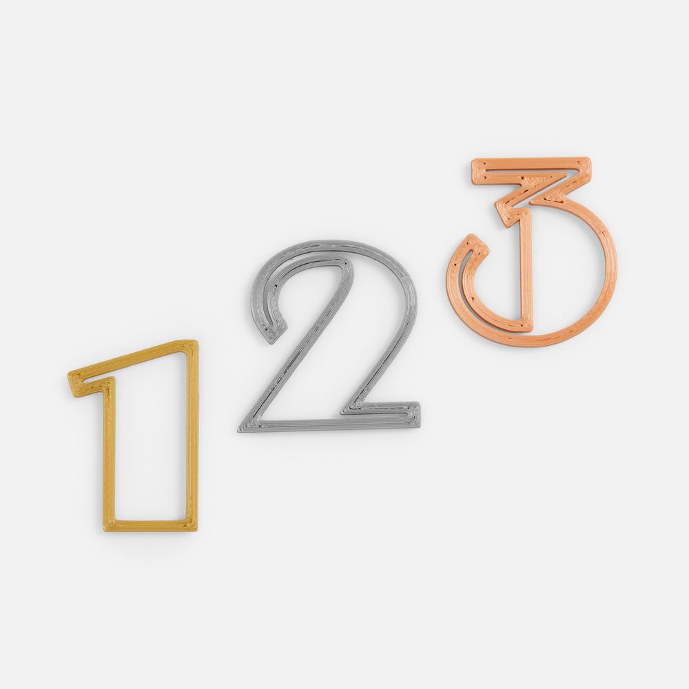 Подвеска Symbol, 3D-печать на заказ, цифра 2-2