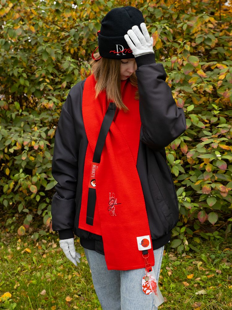 Шарф Urban Flow, красный-4