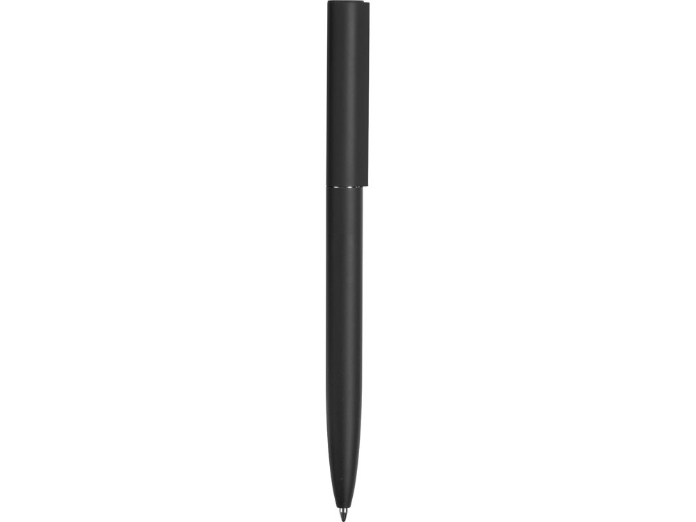 Шариковая металлическая ручка Minimalist софт-тач, черный-2