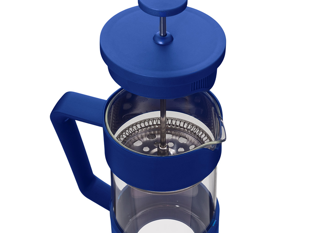 Пластиковый френч-пресс Intense, 600мл, темно-синий-6