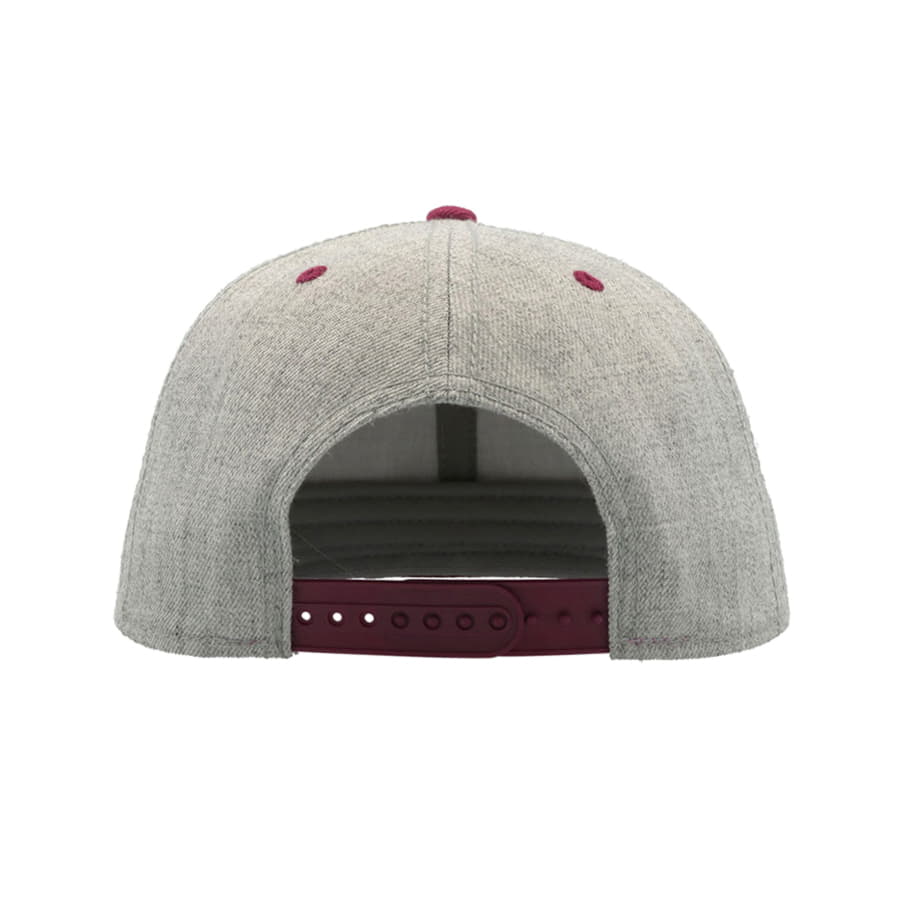 Бейсболка FADER, 6 клиньев, застежка ПВХ, серый, красный-4
