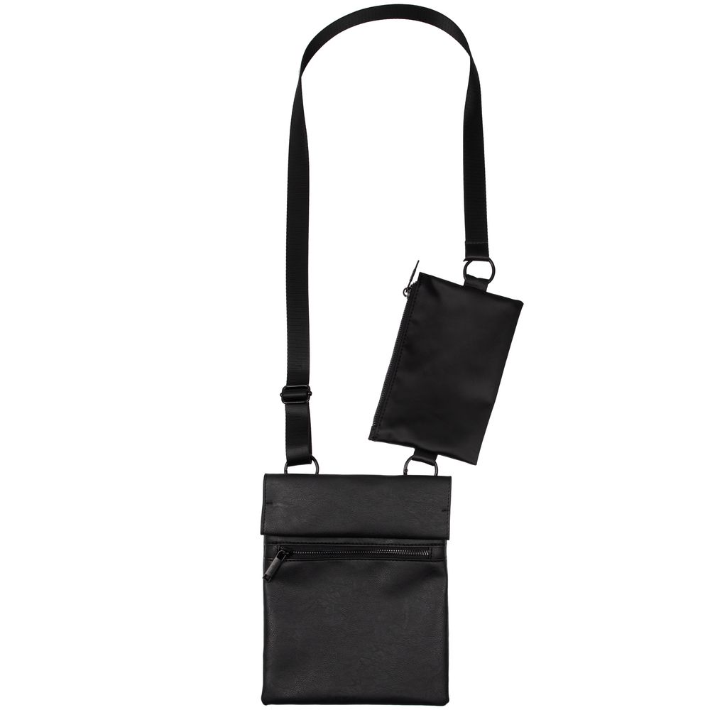 Сумка через плечо ringLink с отстегивающимся органайзером, черная-0